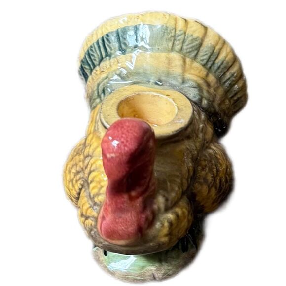 Vintage  Napcoware thanksgiving, turkey candle holders ceramic  - Picture 3 of 10